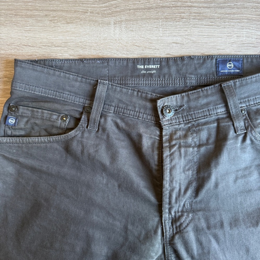 AG Adriano Goldschmied The Everett Slim Straight Pants Grey 33x32 1794SUDTHU - Picture 4 of 6